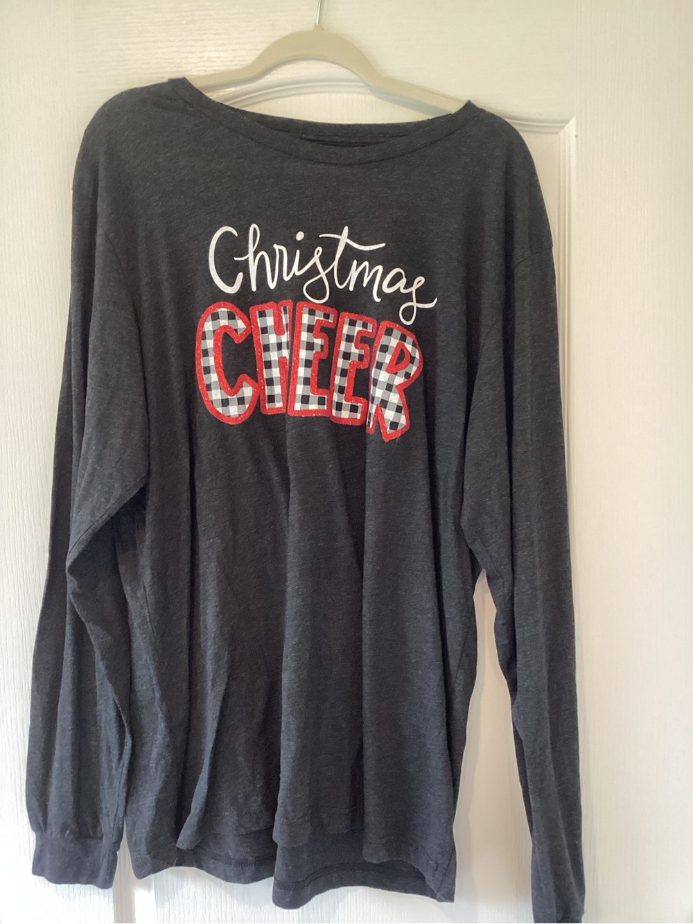 Texas True Threads Christmas Cheer Long Sleeve Tee - Dark Gray 2XL EUC